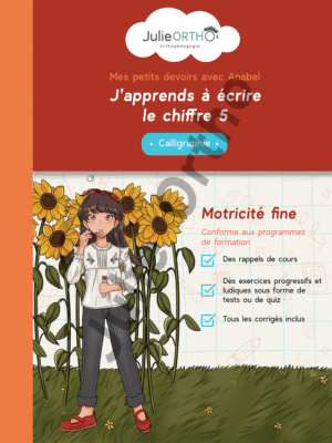 J'apprends à écrire le chiffre 5