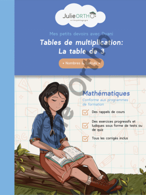 Tables de multiplication: Table de 3